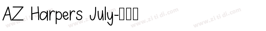 AZ Harpers July字体转换